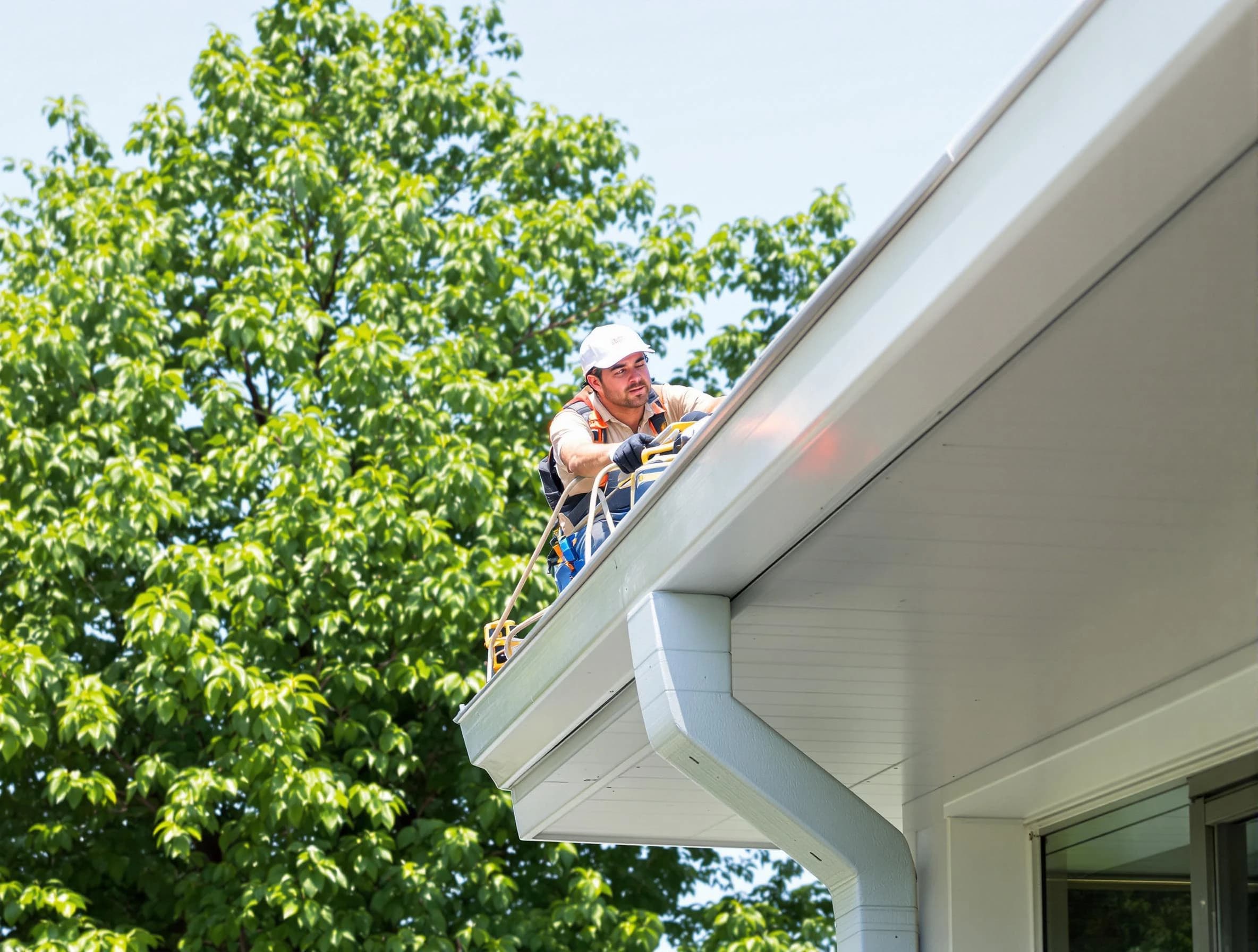 New Franklin Roofing Company expert examining roof shingles in New Franklin, OH