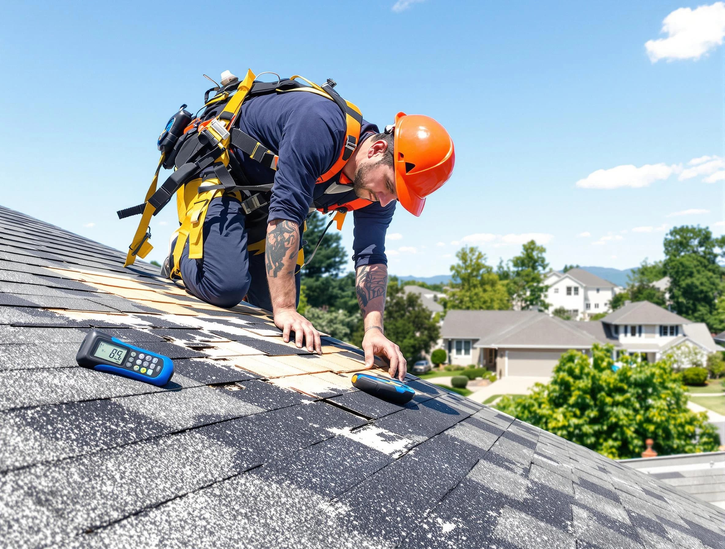 New Franklin Roofing Company professional performing roof repairs in New Franklin, OH