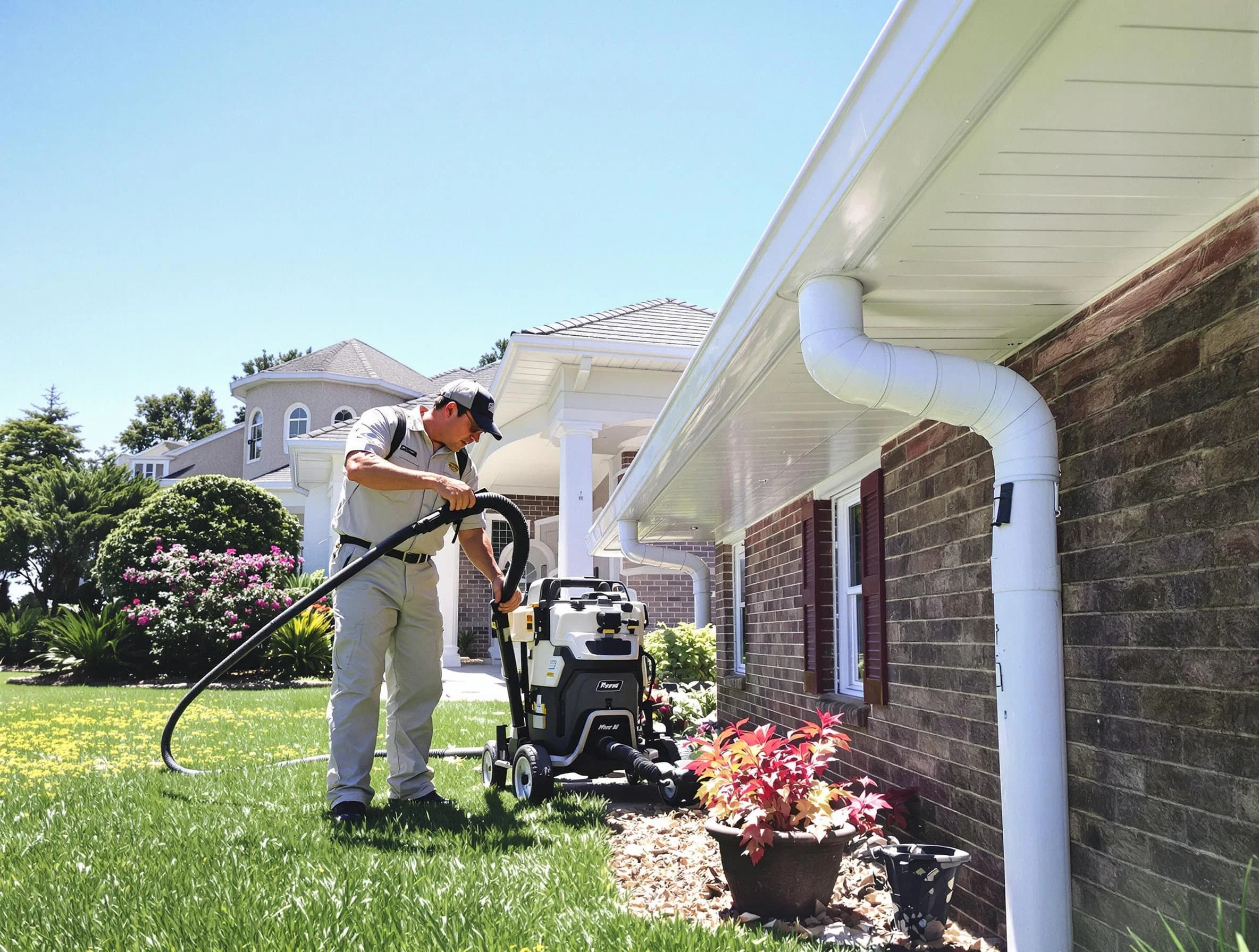 Downspout Cleaning in New Franklin